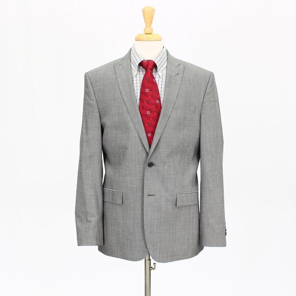 Joseph Abboud 42R Gray Solid 2-Button Sport Coat Blazer Jacket W069